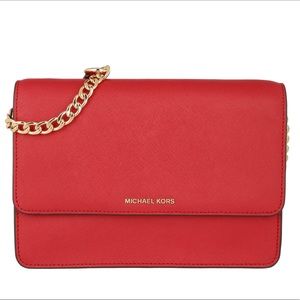 Michael Kors Daniela Bright Red Crossbody NEW